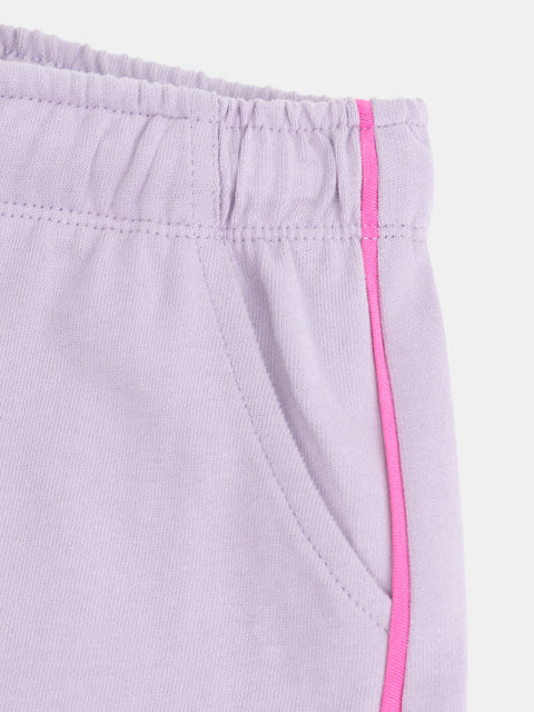 Purple Cotton Jersey Joggers