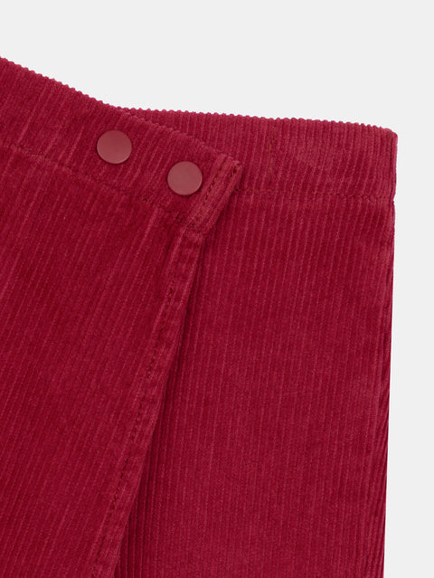 Red Corduroy Skort