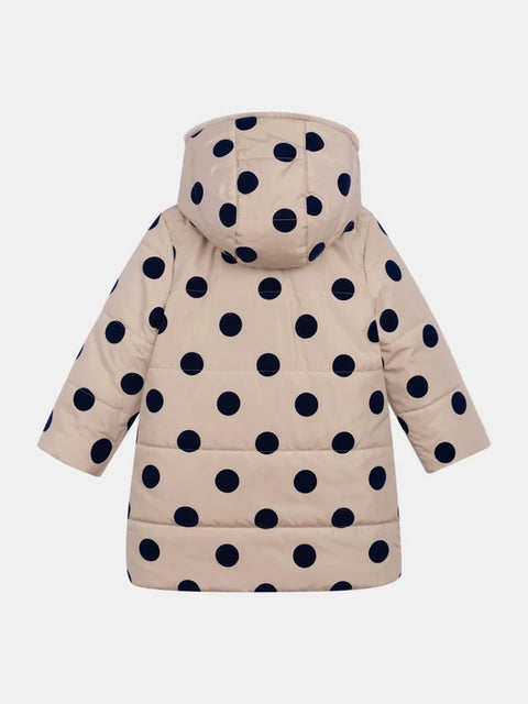 Reversible Beige Faux Fur Hooded Coat