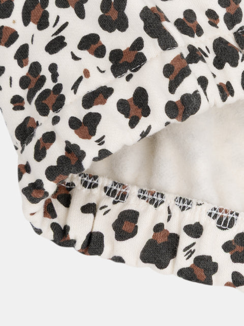 Animal Print Cotton Fleece Hoodie