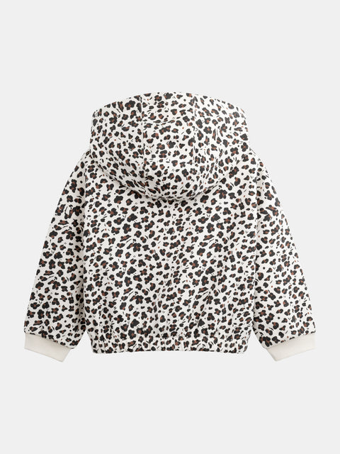 Animal Print Cotton Fleece Hoodie