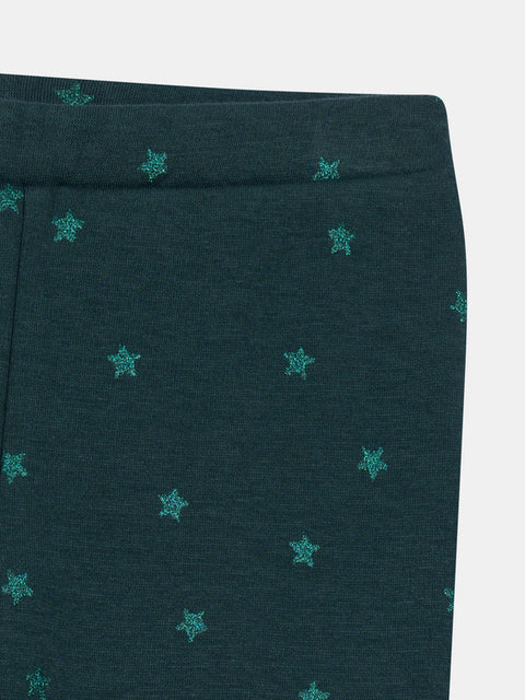 Green Polar Fleece Lined Leggings
