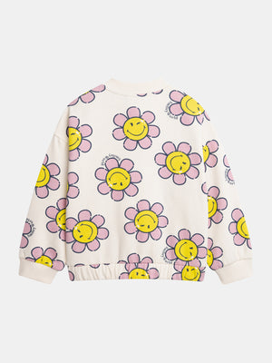 Off White Smiley Face Fleece Cardigan