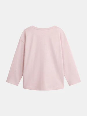 Pink Heart Print Cotton T-shirt
