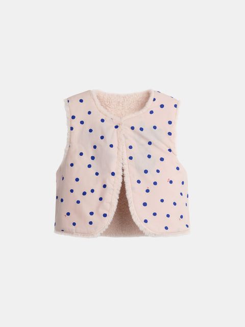Rose Pink Reversible Embroidered Gilet