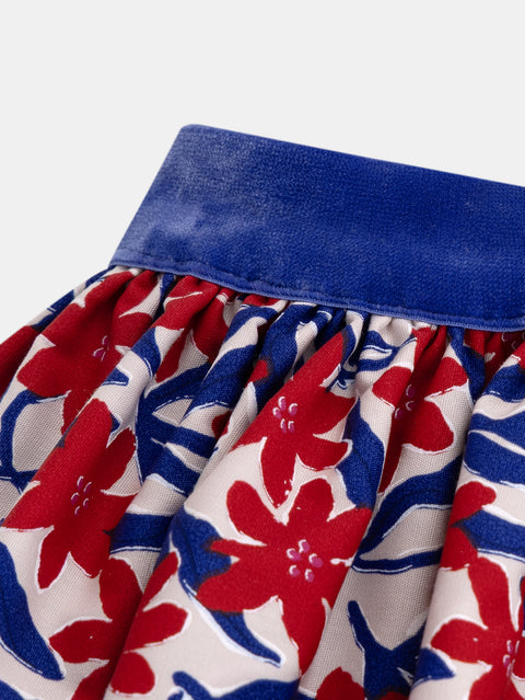 Reversible Floral Print Cotton Skirt