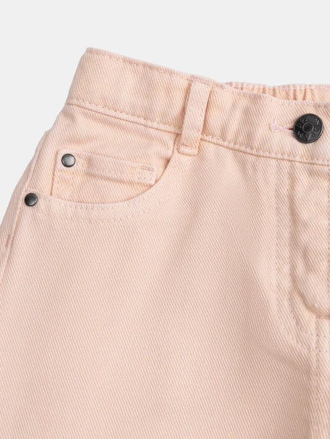 Rose Pink Balloon Cotton Twill Trousers