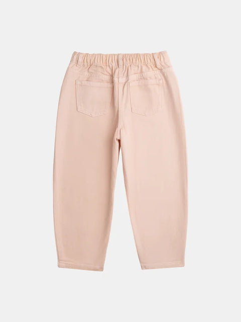 Rose Pink Balloon Cotton Twill Trousers
