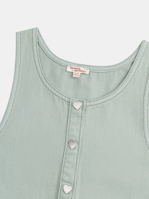 Sage Green Cotton Twill Dress