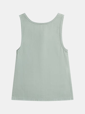 Sage Green Cotton Twill Dress