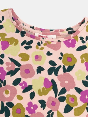 Floral Print Jersey Cotton Skater Dress