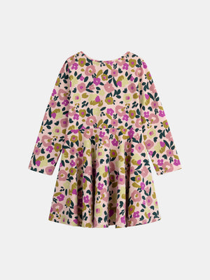 Floral Print Jersey Cotton Skater Dress