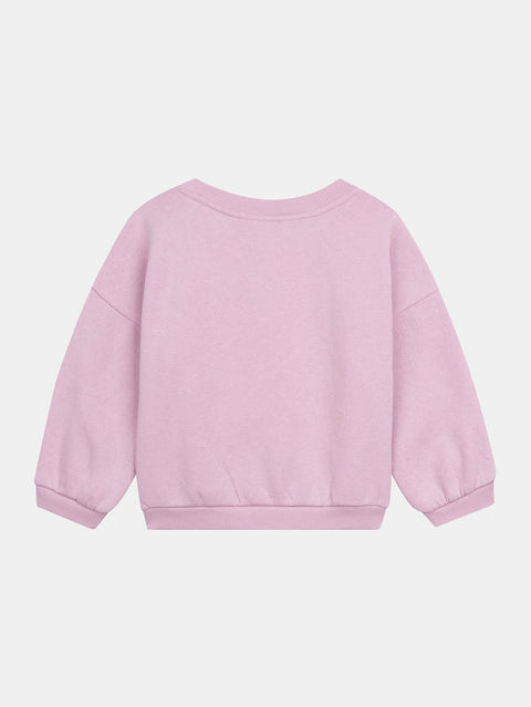 Bubblegum Pink Cotton Mix Sweatshirt