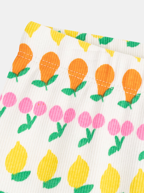 Cream Cherry Print Cotton Pyjamas