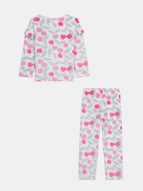 Floral Print Velour Pyjamas