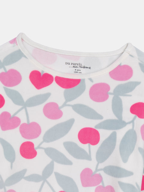 Floral Print Velour Pyjamas