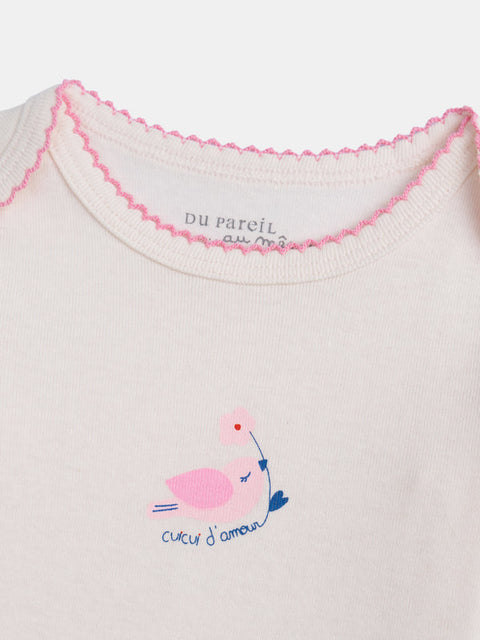 2 Pack Pink Organic Cotton Bodysuits