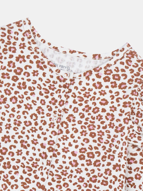 Animal Print Cotton Sleepsuit