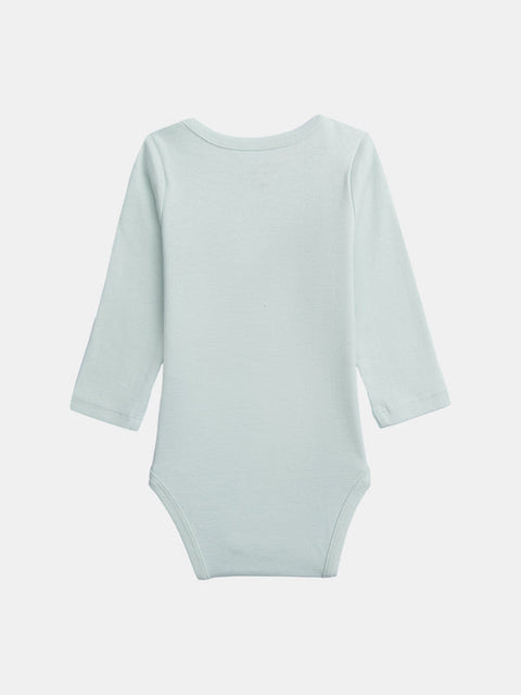 2 Pack Baby Blue Organic Cotton Bodysuits