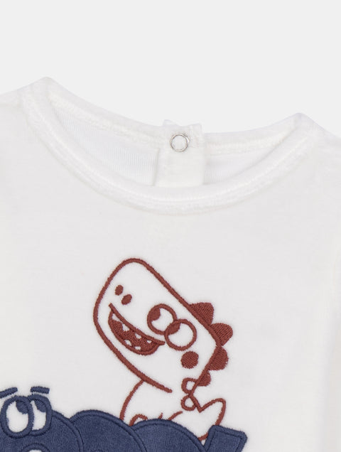 Grey "Cool Baby" Velour Pyjamas