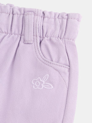 Lilac Cotton Twill Trousers