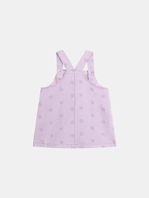 Lilac Cotton Twill Dungaree Dress