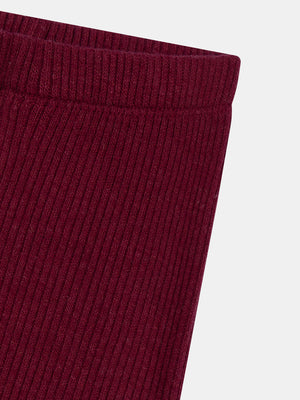 Pink Cotton Fleece Sweatshirt With Leggings