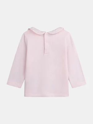 Pink Cotton T-shirt With Collar