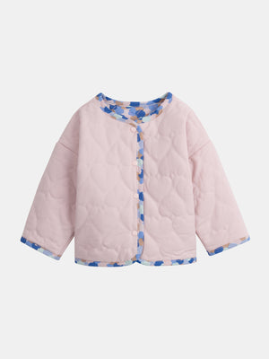 Reversible Pink Quilted Cotton Chambray Jacket