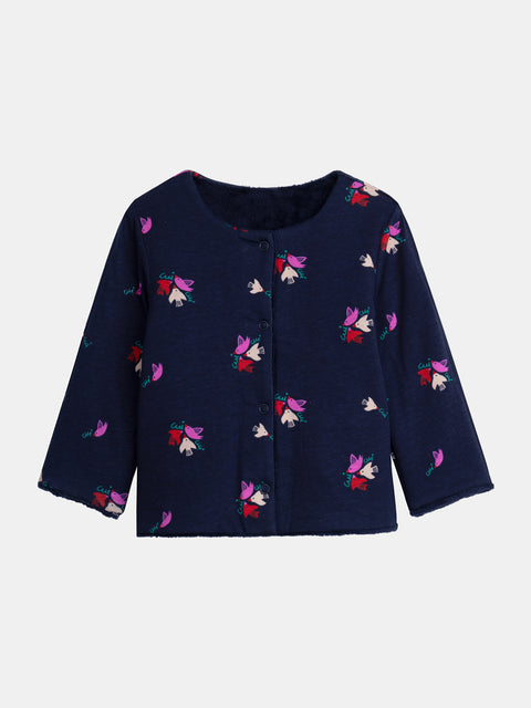 Reversible Navy Cardigan