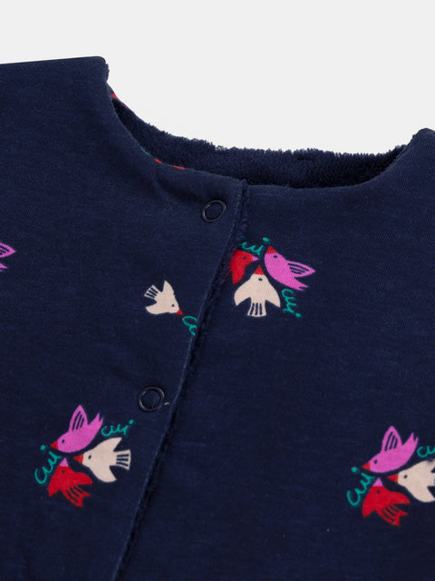 Reversible Navy Cardigan