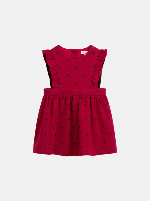Red Cotton Polka Dot Dress