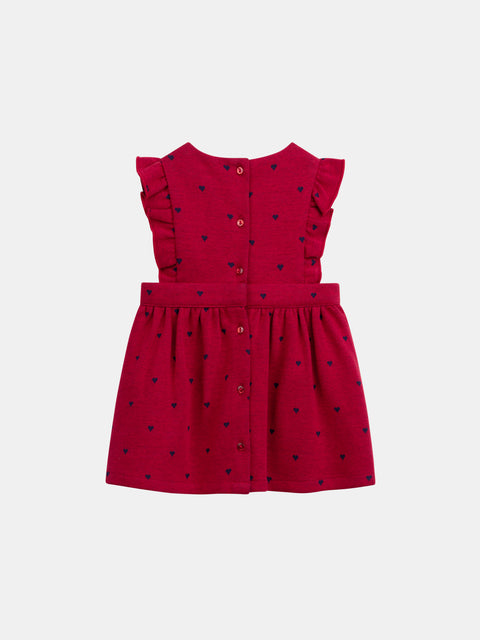 Red Cotton Polka Dot Dress