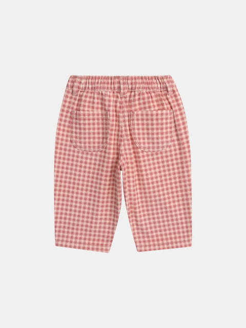 Check Pink Corduroy Trousers
