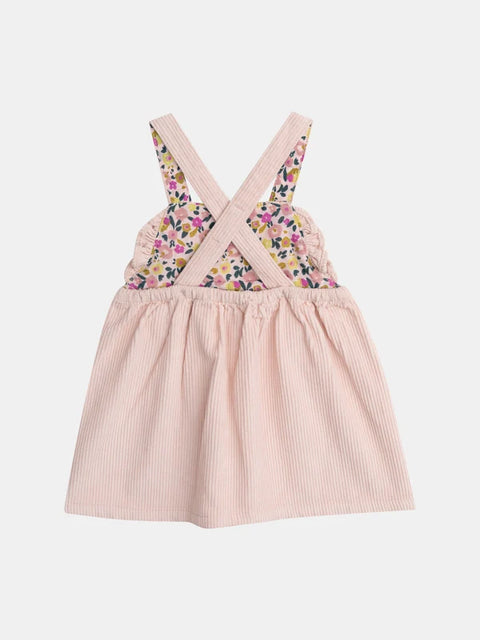 Lined Pink Corduroy Dress