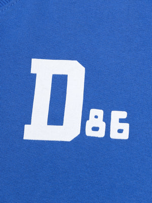 Blue Cotton Baseball Style Jacket