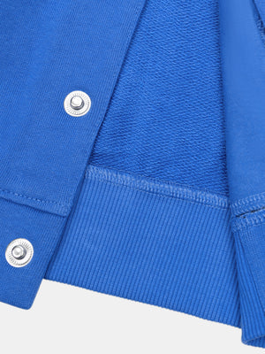 Blue Cotton Baseball Style Jacket