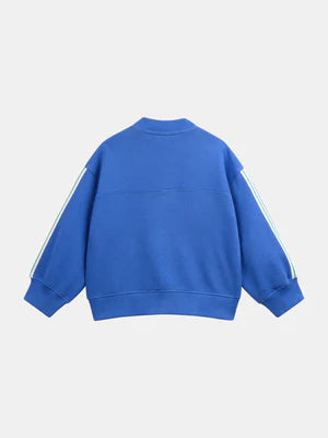 Blue Cotton Baseball Style Jacket