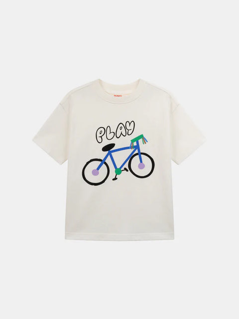 Off White Bicycle Print Cotton T-shirt