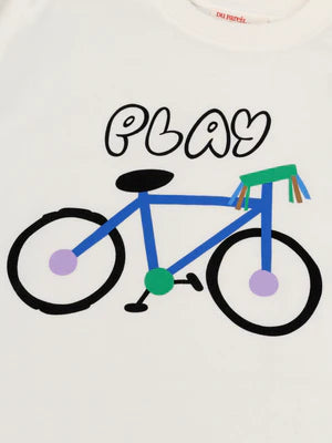 Off White Bicycle Print Cotton T-shirt