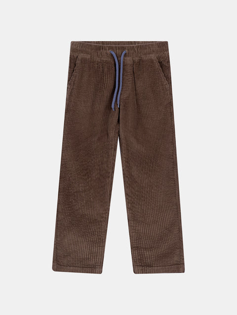 Brown Elasticated Waist Corduroy Trouser