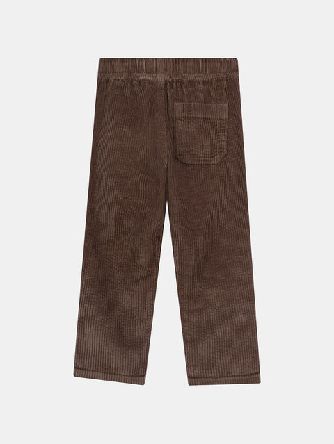 Brown Elasticated Waist Corduroy Trouser