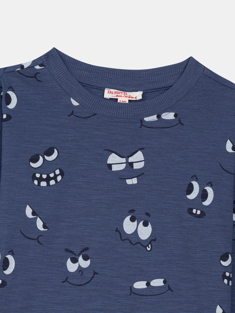 Blue Glow In The Dark Cotton T-shirt