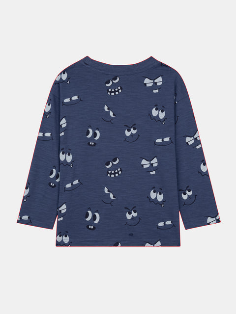 Blue Glow In The Dark Cotton T-shirt