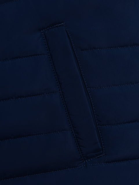 Navy Hooded Reversible Sleeveless Jacket