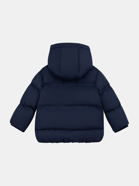 Navy Hooded Micropolar Lined Coat