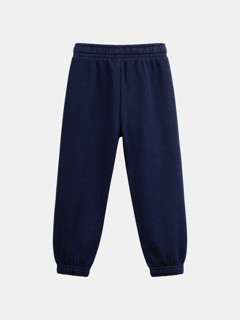 Navy Cotton Fleece Joggers