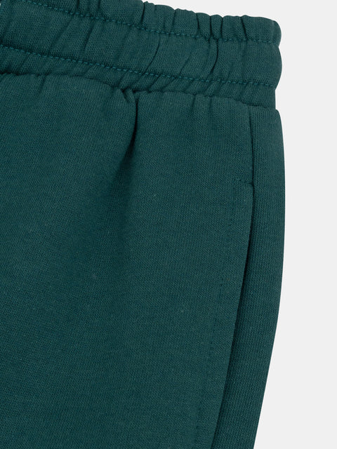 Green Cotton Fleece Joggers