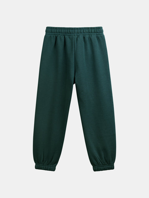 Green Cotton Fleece Joggers