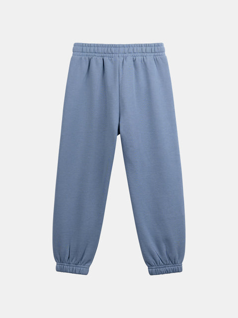 Blue Cotton Fleece Joggers